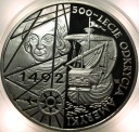 200000 zł złotych 1992 500-lecie odkrycia Ameryki Kolumb 1492 SREBRO