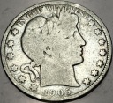 USA 1/2 dolara half dollar 1905 S Barber SREBRO