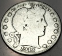 USA 1/2 dolara half dollar 1913 Barber SREBRO