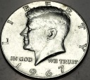 USA 1/2 dolara Half Dollar 1967 KENNEDY John F JFK SREBRO