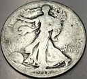 USA 1/2 dolara Half Dollar 1918 Bogini Wolności Walking Liberty SREBRO