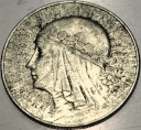 5 zł złotych 1933 Głowa Kobiety Polonia Jadwiga Babka SREBRO