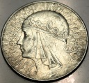 10 zł złotych 1932 Głowa Kobiety Polonia Jadwiga Babka SREBRO