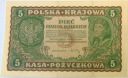 1919 5 Pięć Marek Polskich II Serja DW