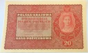 1919 20 Dwadzieścia Marek Polskich banknot II Serja EQ