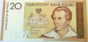 2009 20 zł złotych Juliusz Słowacki banknot kolekcjonerski (nr 2)