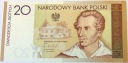 2009 20 zł złotych Juliusz Słowacki banknot kolekcjonerski (nr 3)