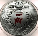 10 zł złotych 2010 Polski Sierpień 1980 Solidarność SREBRO