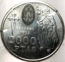 Hiszpania 2000 peset z 1999 Roku Świętego Jakubowego (Xacobeo) SREBRO