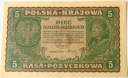 1919 5 Pięć Marek Polskich II Seria CQ banknot