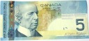 Kanada 5 dolarów 2006-2008 sir Wilfid Laurier Seria AAC banknot