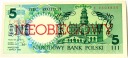 NIEOBIEGOWY 5 zł pięć złotych 1990 Seria E ZAMOŚĆ Miasta Polskie banknot