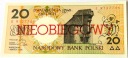 NIEOBIEGOWY 20 zł dwadzieścia złotych 1990 Seria E GDAŃSK Miasta Polskie