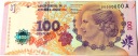 WZÓR Argentyna 100 pesos EVITA Maria Eva Duarte de Peron MUESTRA SPECIMEN