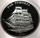 Wybrzeże Kości Słoniowej 1000 franków CFA 2010 Dar Pomorza 1909 SREBRO