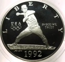 USA 1 Dolar 1992 Barcelona Olimpiada SREBRO