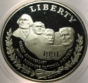 USA 1 dolar dollar 1991 Mount Rushmore National Memorial Dolary SREBRO