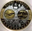 Wspólna Waluta Euro FINLANDIA Suomi Finland 40 mm SREBRO