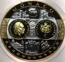 Wspólna Waluta Euro MONAKO Monaco 40 mm SREBRO