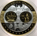 Wspólna Waluta Euro WŁOCHY Republica Italiana 40 mm SREBRO