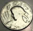 1 zł złoty 1925 Żniwiarka Kobieta i kłosy kropka Londyn SREBRO