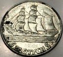 5 zł złotych 1936 Żaglowiec Żaglówka Statek SREBRO