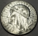 10 zł złotych 1932 Głowa Kobiety Polonia Jadwiga Babka SREBRO