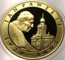 10 zł złotych 2005 Jan Paweł II platerowana złotem SREBRO