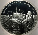 20 zł złotych 2005 350-lecie obrony Jasnej Góry Częstochowa SREBRO