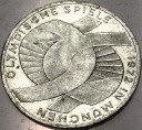 Niemcy 10 marek Reichsmark 1972 Olimpiada Monachium SREBRO