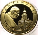 10 zł złotych 2005 Jan Paweł II platerowana złotem SREBRO