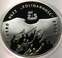 10 zł złotych 2005 NSZZ Solidarność 1980 2005 SREBRO