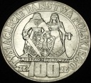 100 zł złotych 1966 Mieszko Dąbrówka Tysiąclecie Państwa Polskiego SREBRO