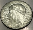 10 zł złotych 1932 Głowa Kobiety Polonia Jadwiga Babka SREBRO