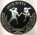 Francja 1,5 euro 2006 Olimpiada Pekin Beijing Szermierka SREBRO