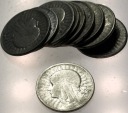 LOT zestaw 10 x 2 zł złote Głowa Kobiety Polonia Jadwiga Babka SREBRO
