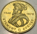 2 zł złote 1996 Zygmunt II August RZADKA (nr 2)