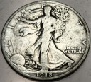 USA 1/2 dolara Half Dollar 1918 Bogini Wolności Walking Liberty SREBRO