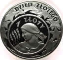 10 zł złotych 2004 1 zł 1924 Żniwiarka Dzieje Złotego SREBRO