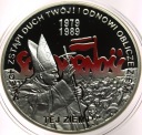 10 zł złotych 2009 Wybory 4 VI 1989 Solidarność Jan Paweł II SREBRO