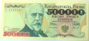 1993 500000 zł złotych Sienkiewicz seria L banknot