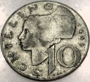 Austria 10 szylingów 1958 SREBRO