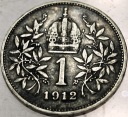 Austro-Węgry 1 korona 1912 Franciszek Józef Austria SREBRO