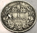 Austro-Węgry 1 korona 1915 Franciszek Józef Węgry SREBRO