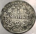 Niemcy 1 marka mark 1874 B SREBRO