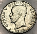 Szwecja 1 korona 1940 Gustaw V SREBRO