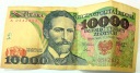1987 10000 zł dziesięć tysięcy złotych Wyspiański banknot Seria A