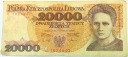 1989 20000 20.000 zł złotych Skłodowska seria C