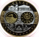 Wspólna Waluta Euro GRECJA Ellas 40 mm SREBRO