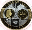 Wspólna Waluta Euro LUKSEMBURG Letzebuerg 40 mm SREBRO